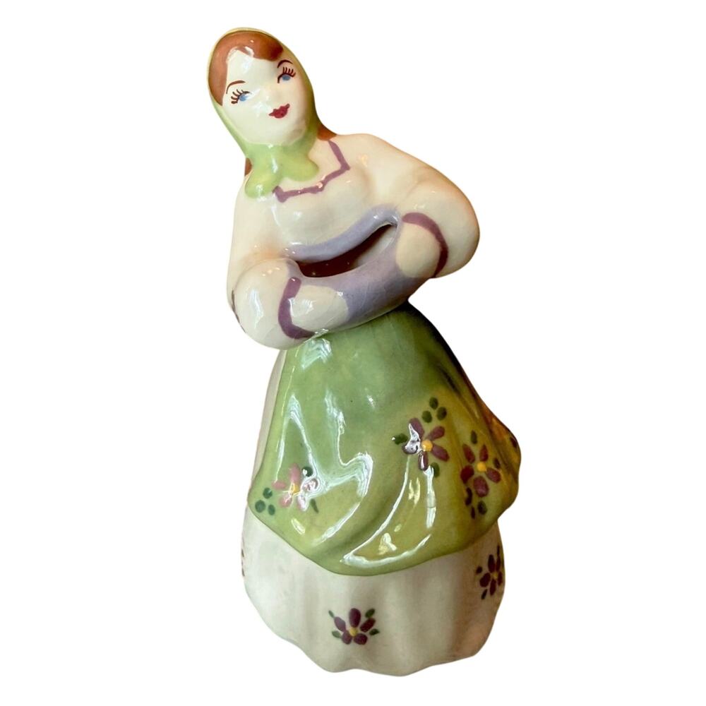 Vintage Weil Ware Lady Vase, 1940s California Pottery, approx. 7.5" tall